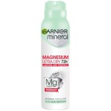 Deodorant antiperspirant spray Garnier Mineral Magnesium Ultra Dry pentru femei, 150 ml