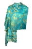 Esarfa tip sal ED, Dacali, bleu/alb, 185x90cm, Multicolor, Marime universala