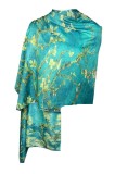 Esarfa tip sal ED, Dacali, bleu/alb, 185x90cm, Multicolor, Marime universala