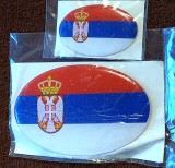 Sticker fotbal - Federatia de Fotbal din SERBIA (Format mare 8.5 x 5.5 cm)