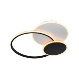 Lustra LED cu telecomanda CETUS , 82W, 3 Cercuri, lumina Rece/Calda/Neutra, Dimabila, Negru