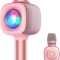 Microfon OneOdio, wireless, conectare prin Bluetooth 5.2, sensibilitate -52 dB, acumulator 1800 mAh, karaoke | Iluminare | 4 moduri voce, roz, &quot;Bopmen