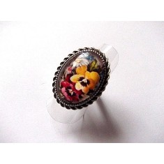 inel sticla cu flori 45674