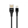 Cablu de date XO-NB118, USB - Apple (Lightning), 2.1A, 1m, Negru Blister