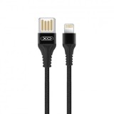 Cablu de date XO-NB118, USB - Apple (Lightning), 2.1A, 1m, Negru Blister