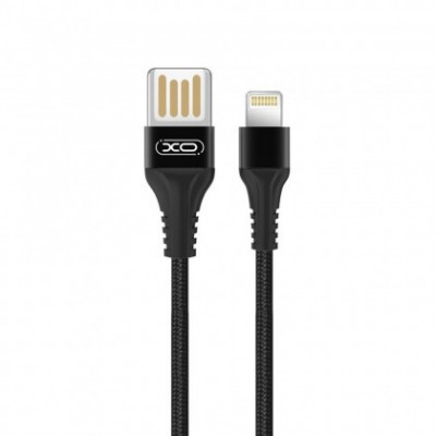 Cablu de date XO-NB118, USB - Apple (Lightning), 2.1A, 1m, Negru Blister foto