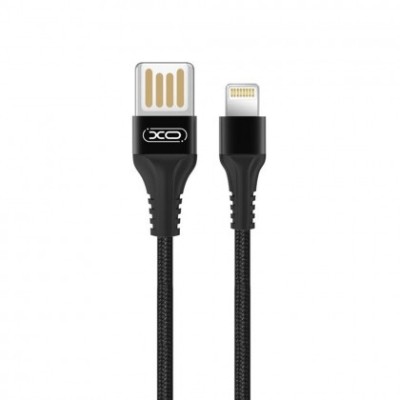 Cablu de date XO-NB118, USB - Apple (Lightning), 2.1A, 1m, Negru Blister foto