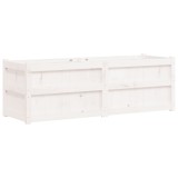 Cumpara ieftin Jardiniera de gradina, alb, 150x50x50 cm, lemn masiv de pin