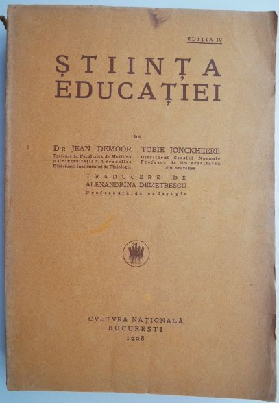 Stiinta educatiei &ndash; Jean Demoor, Tobie Jonckheere