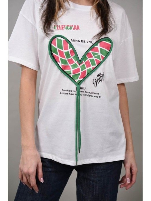 TRICOU ME HAPPY ELYSIANA Alb L-XL