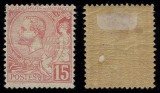 Monaco 1891 Albert I 15C rosa Mi.15 MH AM.270