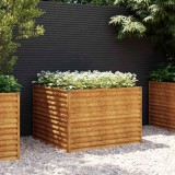 vidaXL Strat &icirc;nălțat de grădină, 100x100x69 cm, oțel corten