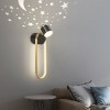 Aplica LED Cu Cer Instelat negru + gold, 35W, 3000k/4000k/6000k