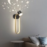 Cumpara ieftin Aplica LED Cu Cer Instelat negru + gold, 35W, 3000k/4000k/6000k