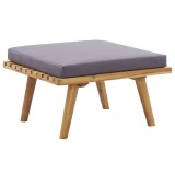 VidaXL Taburet de grădină cu pernă, 60 x 60 x 29 cm, lemn masiv acacia