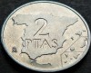 Moneda 2 PESETAS - SPANIA, anul 1984 * cod 4476 A, Europa, Aluminiu