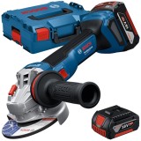 Bosch GWS 18V-11 S - Polizor unghiular cu 2 acumulatori Li-Ion 18 V 5 Ah 125 mm valiza speciala
