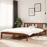 Cadru de pat, maro miere, 140x200 cm, lemn masiv de pin, vidaXL