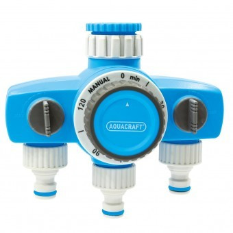 Distribuitor furtun cu 3 cai, Aquacraft 290030, cu timer mecanic