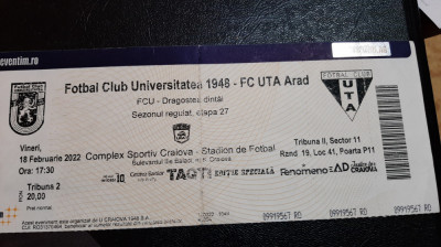 Bilet FC U Craiova - UTA foto