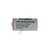 Baterie universală de &icirc;nlocuire VHBW pentru 16340, DL123A, CR123R, CR17335, CR17345, CR123A - 800 mAh 3,6 V Li-Ion