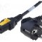 Cablu alimentare AC, 5m, 3 fire, culoare negru, CEE 7/7 (E/F) &amp;#351;tecar in unghi, IEC C13 mama, SCHURTER - 6051.2154