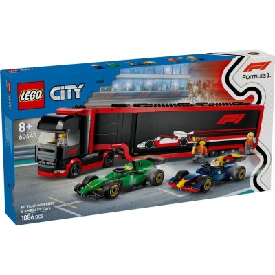 LEGO CITY CAMION F1 CU MASINILE F1 RB20 SI AMR24 60445 foto