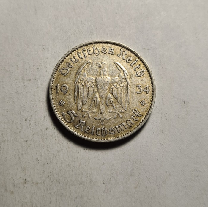 Germania 5 Marci Reichsmark 1934 G