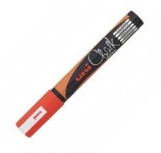 Marker cu creta lichida orange fluorescent Uni-ball Chalk PWE-5M foto