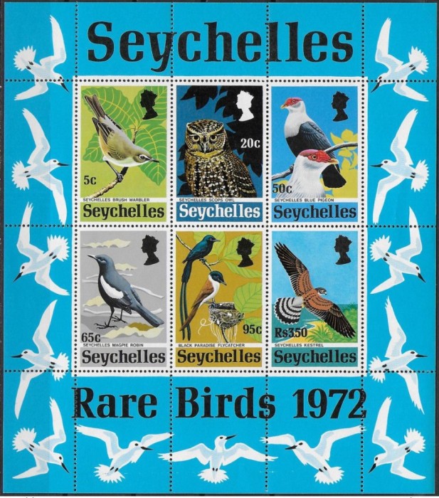 SEYCHELLES 1972 FAUNA PASARI
