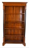 Biblioteca lemn masiv mahon, 180cm inaltime, 99cm lungime, coloane negre, 2 sertare, lucrata manual, stil antichitati
