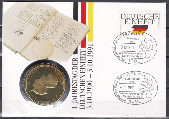 Germania 1991 - 1 An de la Unificarea Germaniei, FDC NUMIS