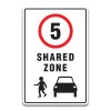 5 Km SHARED ZONE SIGN