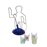 Joc de baut, buzz wire, flippy, pentru petreceri, distractie, pahare de shot din sticla incluse, 4 jucatori, multicolor