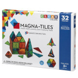 Cumpara ieftin Magna-Tiles Clear Colors, set magnetic 32 piese, 7Toys