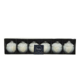 Cumpara ieftin Set 6 globuri - Accessoires - Pearls, Leaves - Winter White | Kaemingk