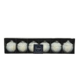 Cumpara ieftin Set 6 globuri - Accessoires - Pearls, Leaves - Winter White | Kaemingk