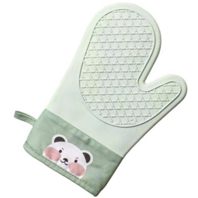 Manusa de bucatarie Pufo Baking din silicon pentru gratar sau cuptor, captusita, 28 cm, verde foto