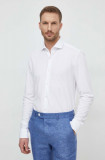 Cumpara ieftin BOSS cămașă din bumbac bărbați, culoarea alb, cu guler italian, regular 50513647