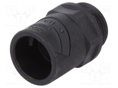 Conector final drept PG exterior poliamidă negru 12mm HUMMEL foto