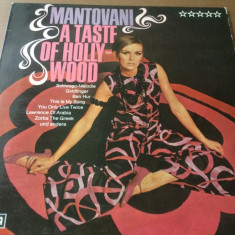 mantovani a taste of hollywood 1967 disc vinyl lp muzica pop jazz decca VG