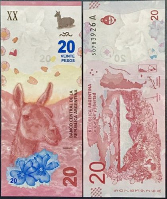 Argentina 2017 - 20 pesos UNC foto
