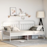 vidaXL Cadru Pat Daybed Alb 90x200 cm Oțel
