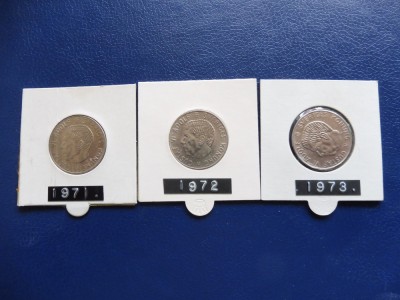 SUEDIA LOT 3 MONEDE 1 COROANA (KRONA) 1971 / 72 / 73 - Gustaf VI Adolf (144) foto