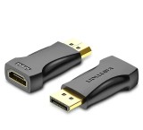 Adaptor video Vention, DisplayPort(T) la HDMI(M), , rezolutie maxima 4K la 30Hz, conectori auriti, cupru, invelis PVC, negru, &quot;HBPB0&quot; (timbru verde 0.