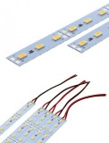 5630 Hard Strip Natural, Banda aluminiu cu 72 LED-uri m, alb natural (4000 K), 12 V