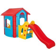 Casuta cu tobogan pentru copii Pilsan Happy House blue foto