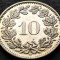 Moneda 10 RAPPEN - ELVETIA, anul 2008 * cod 3745