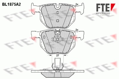 FTE 9010459 set placute frana disc foto