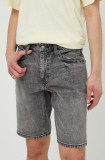 Levi&#039;s pantaloni scurti jeans barbati, culoarea gri